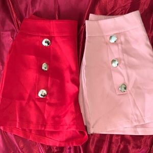 2 PAIRS OF BUTTON DRESS SHORTS